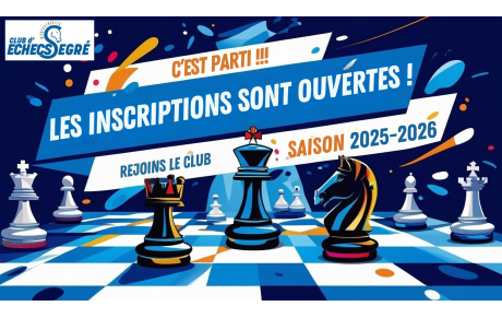 OUVERTURE DES INSCRIPTIONS